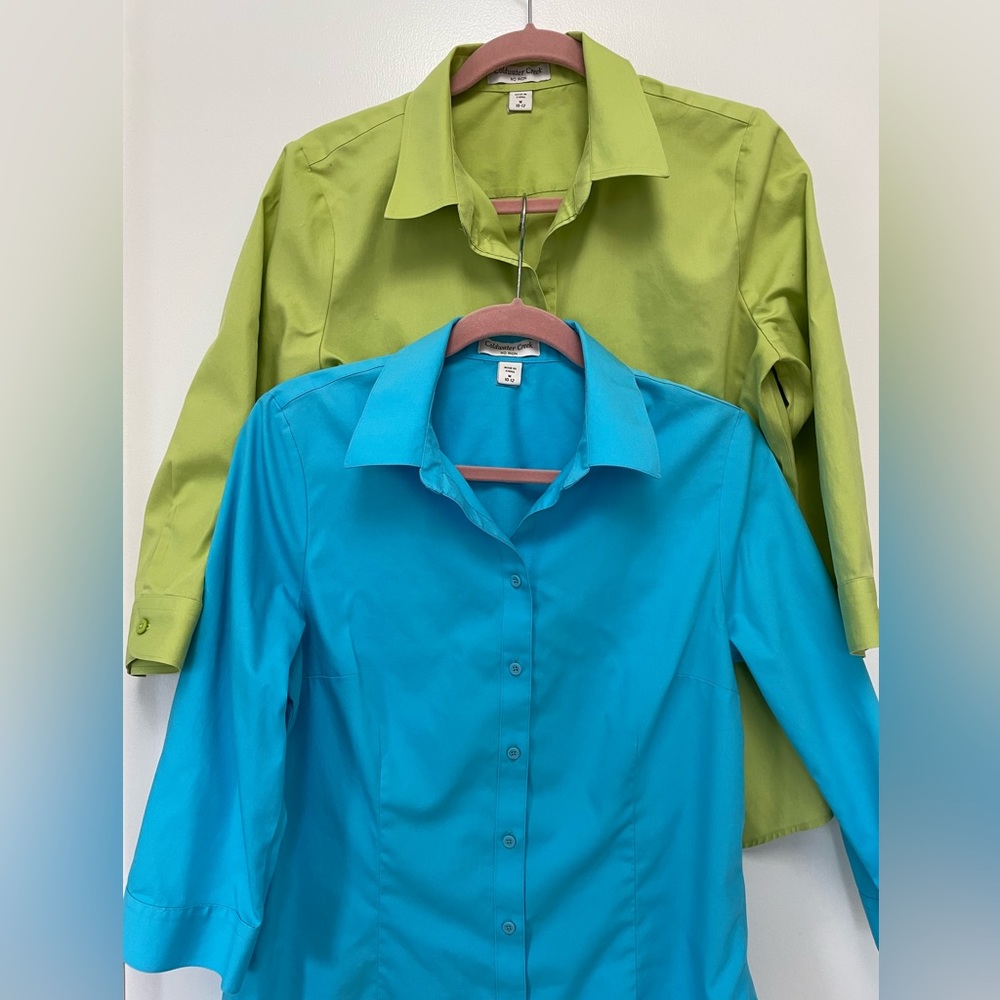 Coldwater Creek No Iron Cotton Button Downs | SET OF 2
